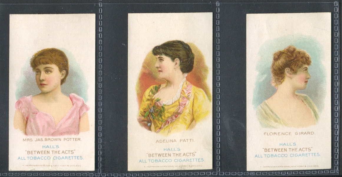 N343 Hall's Between The Acts (Type 1) Lot of (3) Cards