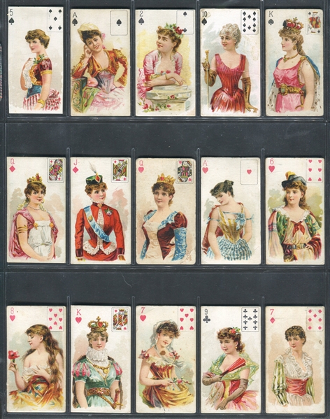 T458 American Tobacco Company Kimball Playing Cards Lot of (15) Cards