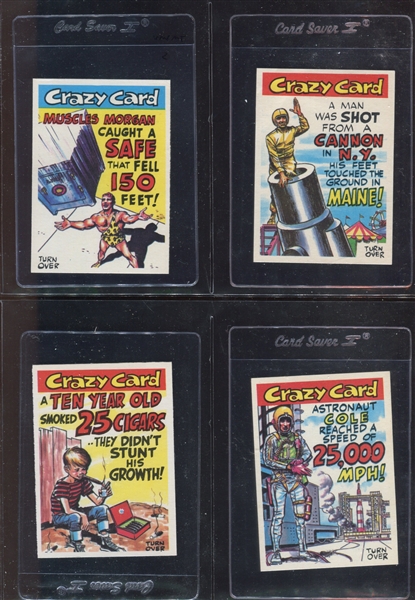 1961 Topps “Crazy Cards” Complete Set of (64) Cards