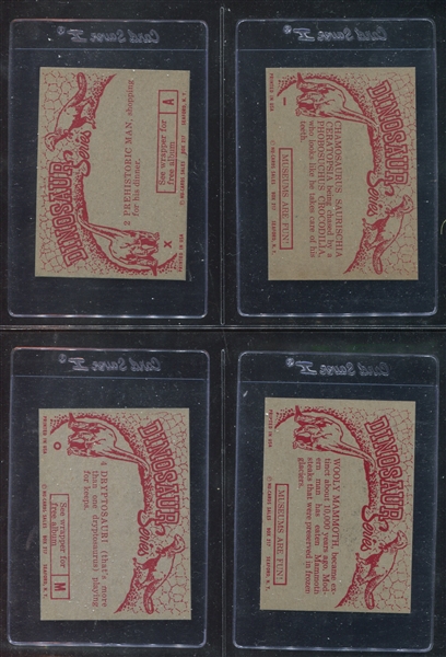 1961 Nu-Cards “Dinosaurs” Complete Set of (80) High-Grade Cards