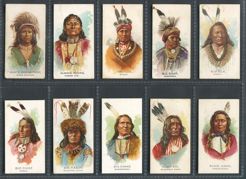 N2 Allen & Ginter Celebrated American Indian Chiefs Complete Master Set of (54) With Errors