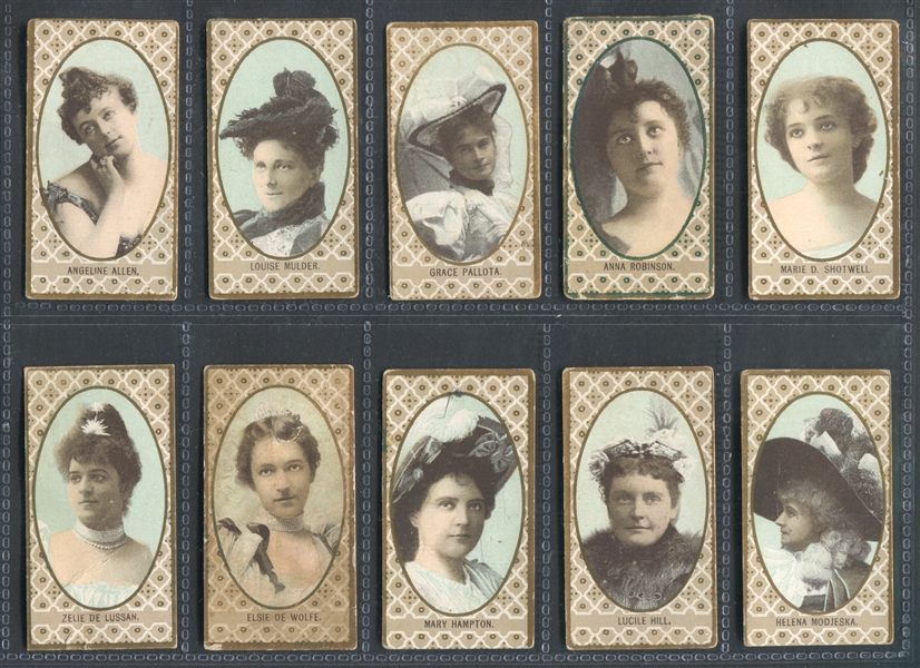 N437 Drummond Actresses (in Oval) Toddy Cigarettes Lot of (10) Cards