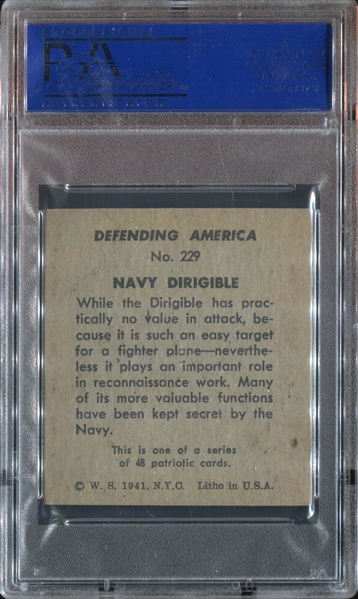 R40 Defending America #229 Navy Dirigible PSA7 NM