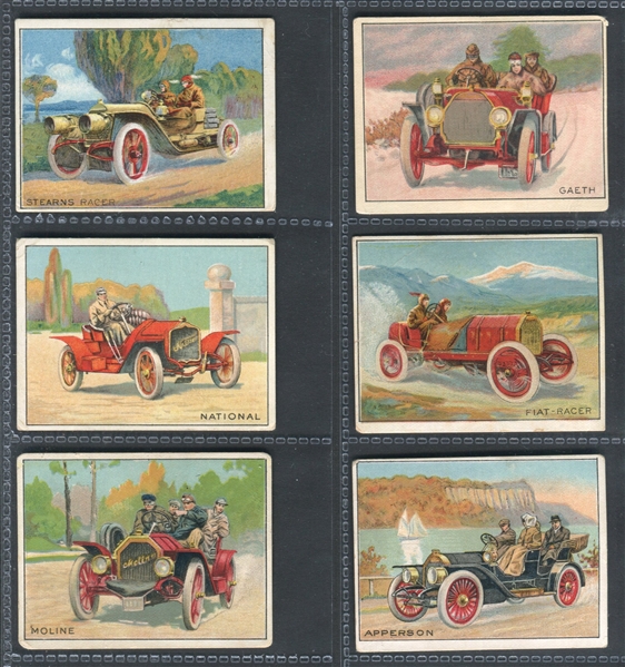T37 Turkey Red Automobile Series Lot of (6) Cards