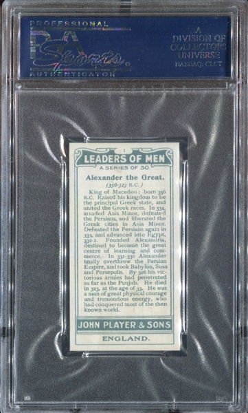 1925 Player & Son Leaders of Men #1 Alexander the Great PSA8 NM-MT