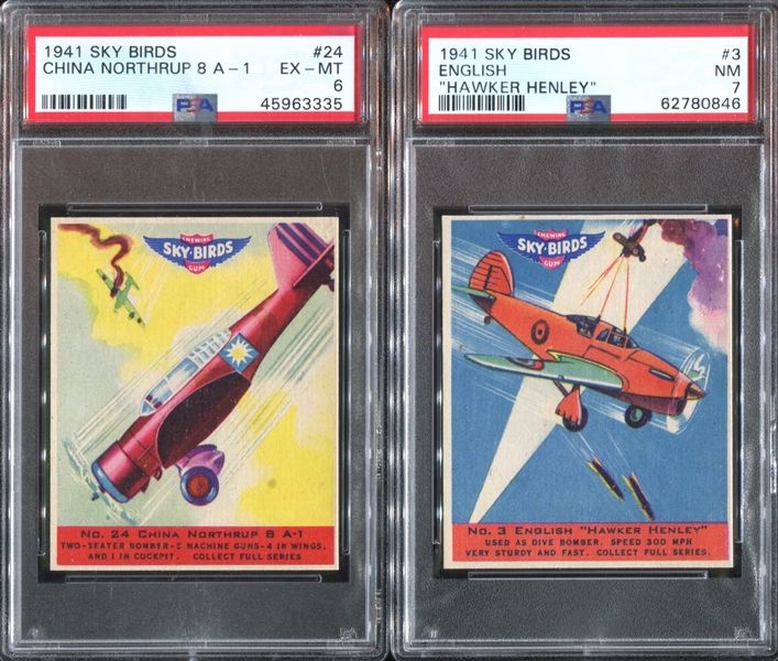 R137 Goudey Sky Birds Lot of (4) PSA-Graded Cards