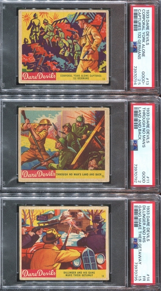 R39 National Chicle Dare Devils Lot of (9) PSA-Graded Cards