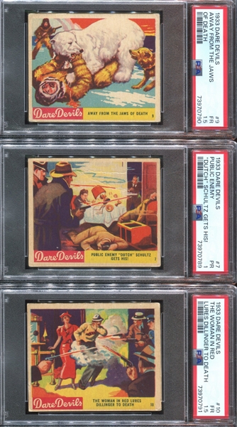 R39 National Chicle Dare Devils Lot of (9) PSA-Graded Cards