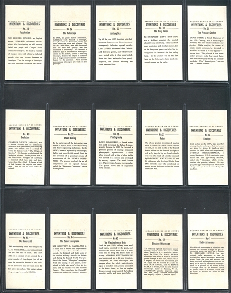 1975 Brooke Bond & Co. – Inventors & Inventions Complete Set of (50) Cards