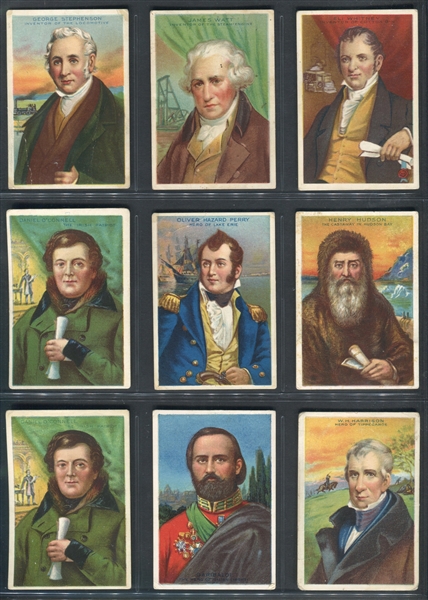 T68 Men and Heroes of History Mixed Back Lot of (81) Cards