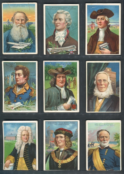 T68 Men and Heroes of History Mixed Back Lot of (81) Cards