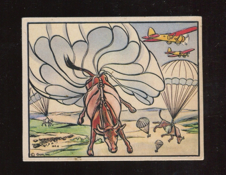 R69 Gum Inc Horrors of War Proof Card #144 Meat On the Hoof Dropped From the Sky