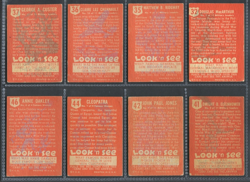 1952 Topps Look 'N See Lot of (99) Cards with Rembrandt