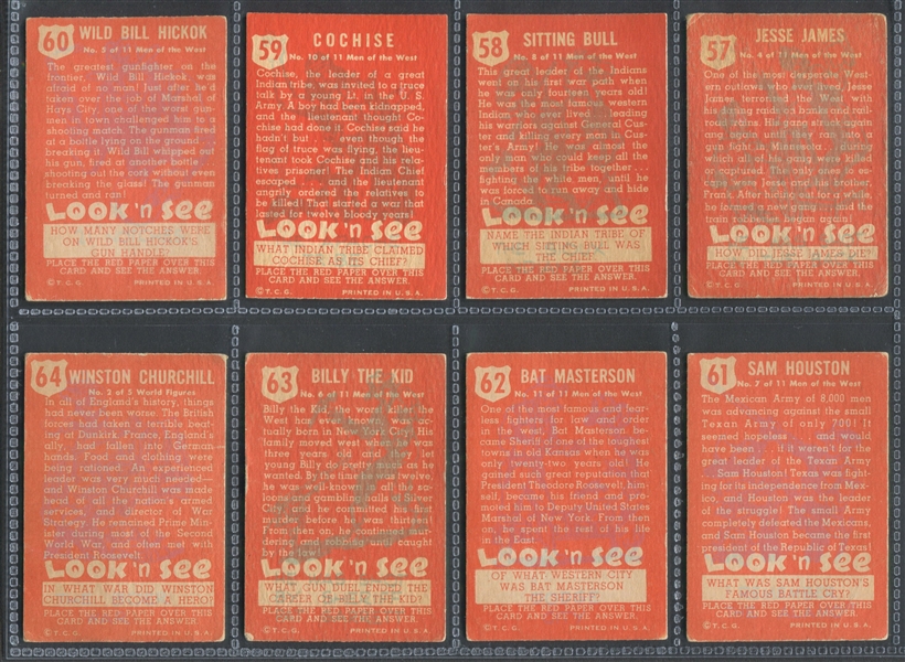 1952 Topps Look 'N See Lot of (99) Cards with Rembrandt