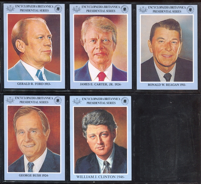 1991 Encyclopedia Brittanica Presidents Complete Set of (41) Cards