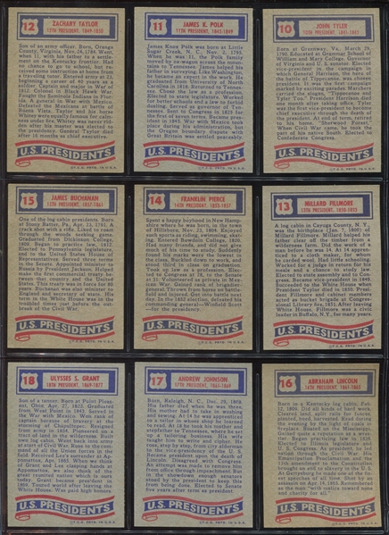 1972 Topps President Complete Set of (43) Cards