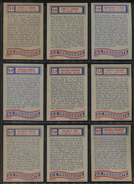 1972 Topps President Complete Set of (43) Cards