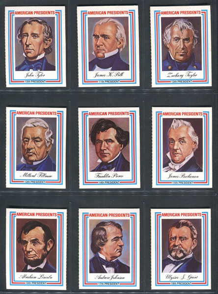 1975 Visual Panagraphics Presidents Complete Set of (38) Individual Cards