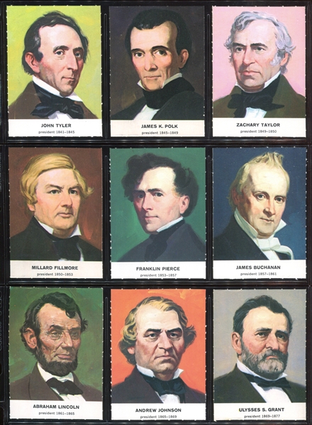 1960 Golden Press Presidents Complete Set of (33) Cards