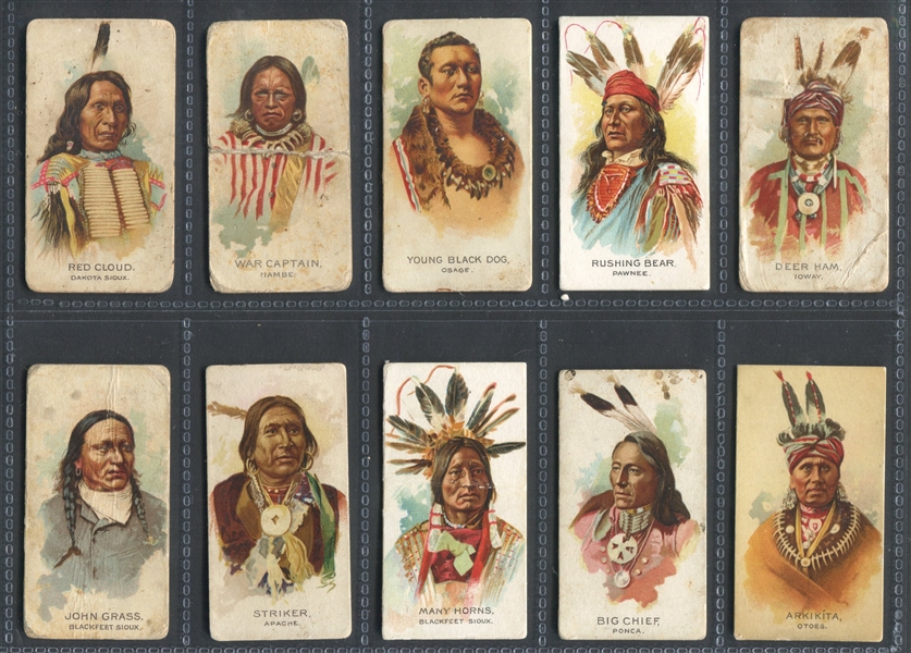 N2 Allen & Ginter Celebrated Indian Chiefs Lot of (14) Cards