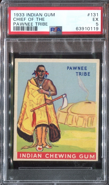 R73 Goudey Indian #131 Chief of Pawnee Tribe PSA5 EX (S48 low skip)