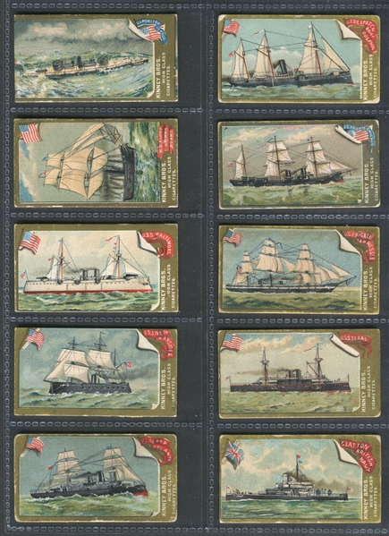 N226 Kinney Cigarettes Naval Vessels of the World Near Complete Set (23/25)