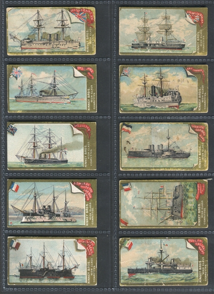 N226 Kinney Cigarettes Naval Vessels of the World Near Complete Set (23/25)