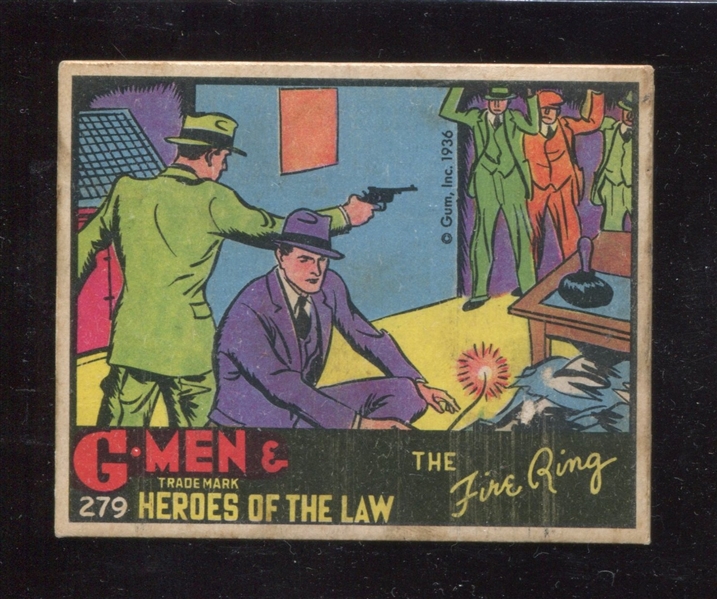 R60 Gum Inc G-Men and the Heroes of the Law #279 The Fire Ring