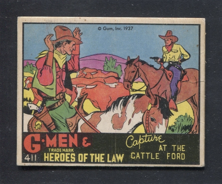 R60 Gum Inc G-Men and the Heroes of the Law #411 Capture at the Cattle Ford