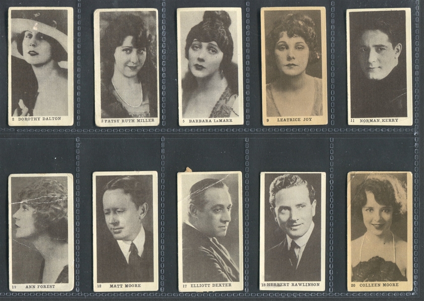C142 Tobacco Products (Canada) Actors and Actresses Lot of (109) Cards