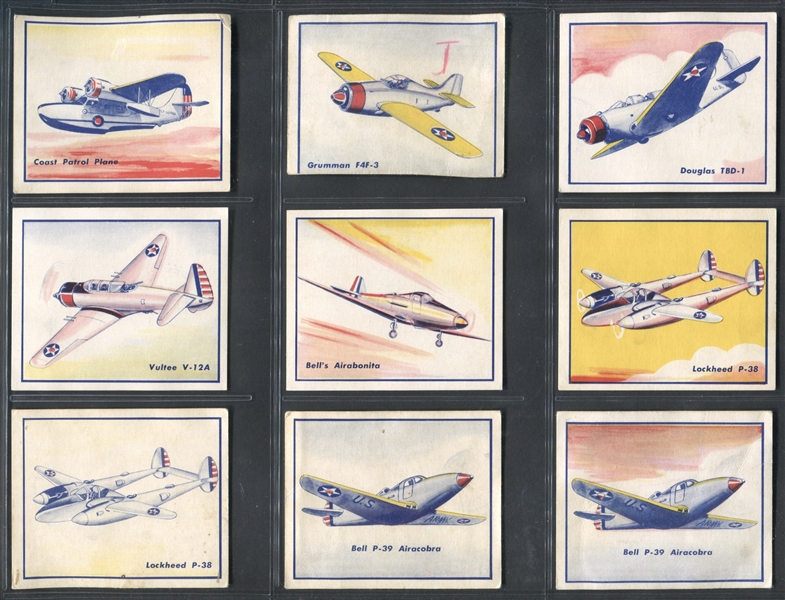 R47 Shelby Gum Fighting Planes Lot of (23) With Variations