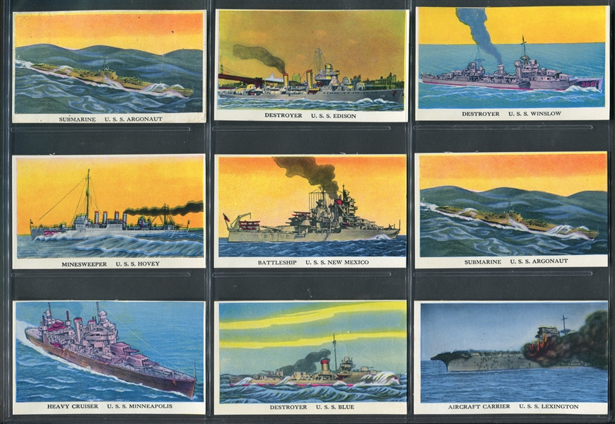 R169 Cameron Sales War Ships Lot of (21) Cards