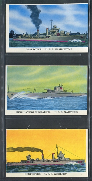 R169 Cameron Sales War Ships Lot of (21) Cards