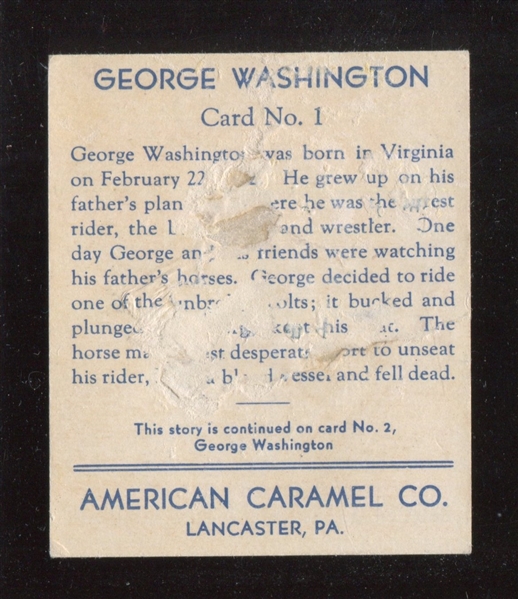 R14 American Caramel American Historical Characters George Washington #1