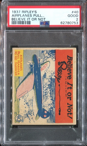 R21 Wolverine Gum Believe it or Not #40 Airplanes Pull.... PSA2 Good (High Series)
