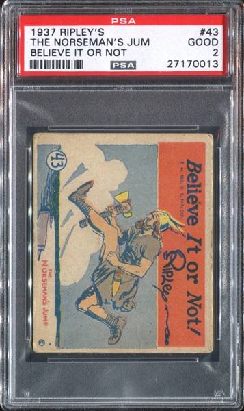 R21 Wolverine Gum Believe it or Not #43 The Norseman's Jump PSA2 Good (High Series)