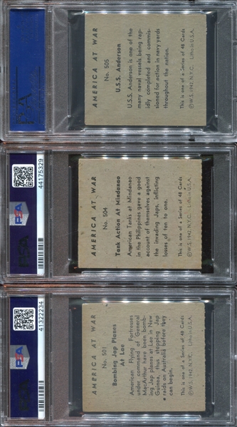 R12 America At War PSA-Graded Lot of (26) Cards