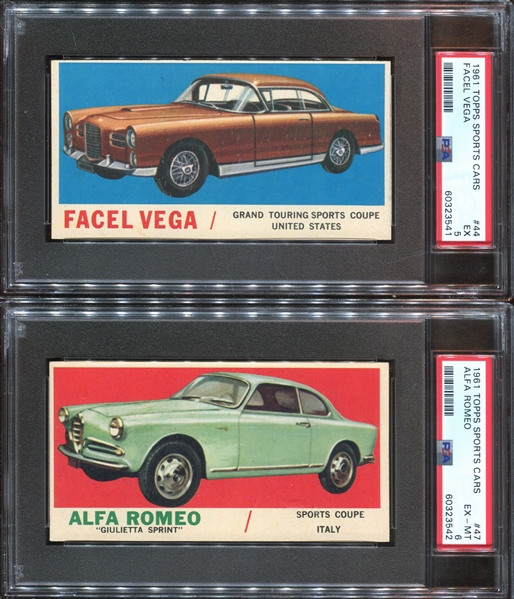 1961 Topps Cars PSA-Graded Lot of (25) Cards