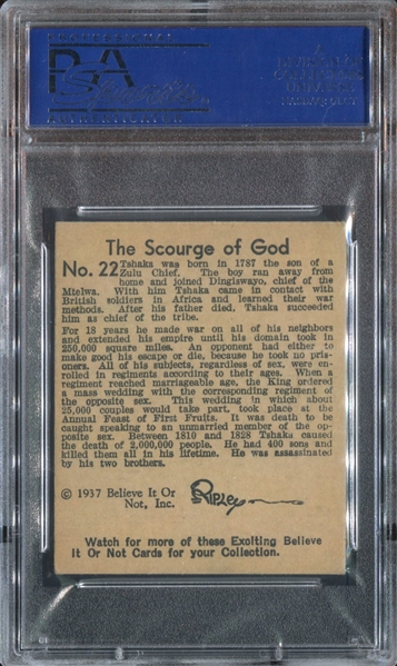 R21 Wolverine Gum Believe it or Not #22 Scourge of God PSA5 EX