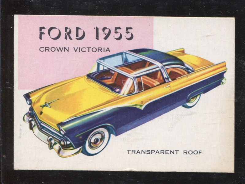 1954 Topps ”World on Wheels ” #180 Ford Crown Victoria EX+ (blue-backed)