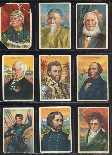 T68 Men and Heroes of History Mixed Back Lot of (56) Cards