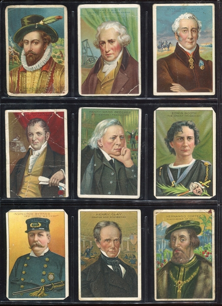 T68 Men and Heroes of History Mixed Back Lot of (56) Cards