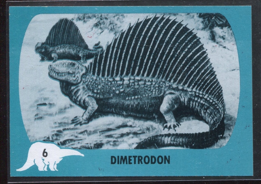 1961 Nu-Card Dinosaur Series #6 Dimetron TOUGH S Variation PSA6 EX-MT