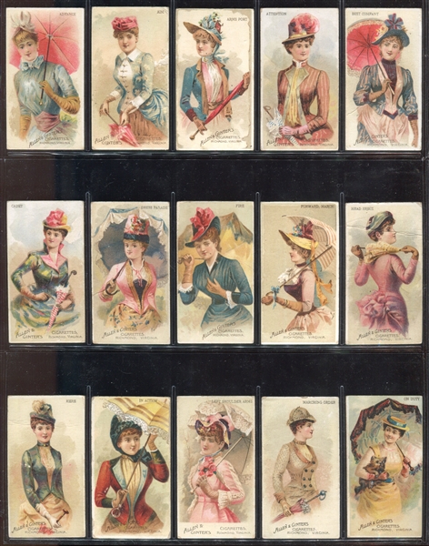N18 Allen & Ginter Parasol Drill Lot of (29) Cards