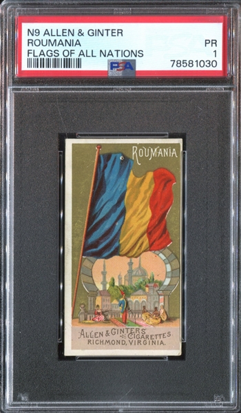 N9 Allen & Ginter Flags of All Nations Roumania PSA1 Poor