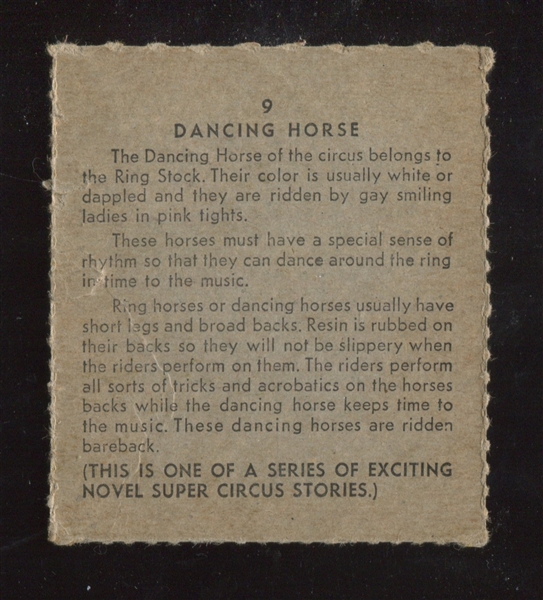 R722-7 Novel Package Super Circus Stories #9 Dancing Horse