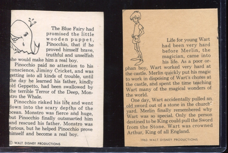 Walt Disney Pencil Tablet Pair of Cards