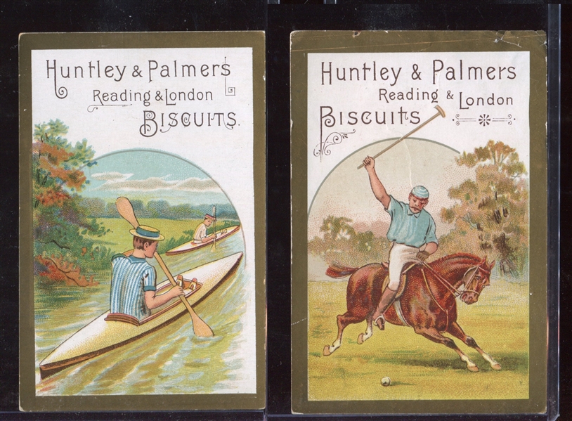 1878 Huntley and Palmers Sports Trade Card Lot of (2)