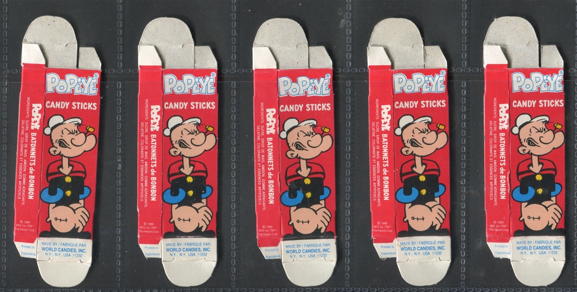 1989 World Candies Popeye Candy Box Lot of (20)