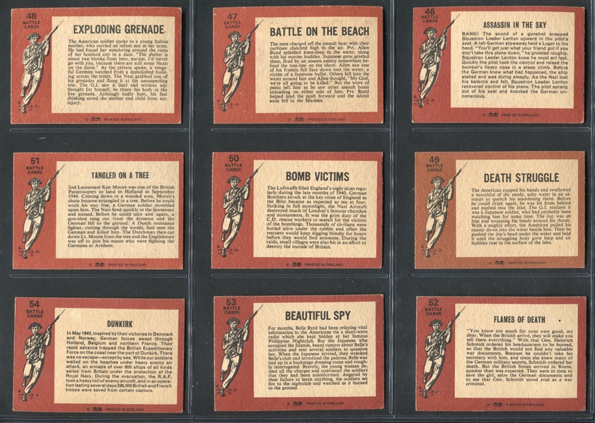 1966 A. & B.C. Battle Complete Set of (73) Cards